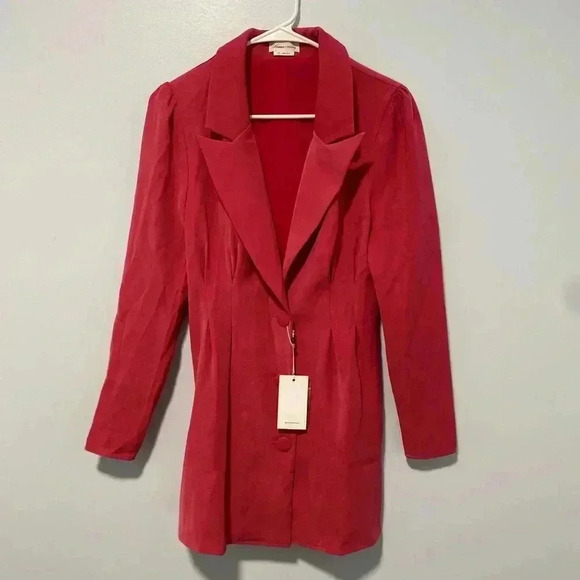 NWT Revolve Lovers and Friends City Blazer Dress in Magenta Pink Size XXS - Picture 3 of 12